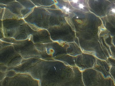 Abstract light patterns reflecting calm energy.